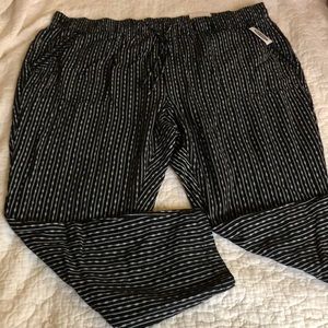 NWT / Old Navy / Cotton Linen Pants /  Black & White/ XXL